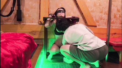 Japanese Sex Slave BDSM Bondage - Tied up Vibrator and Hardcore Doggy
