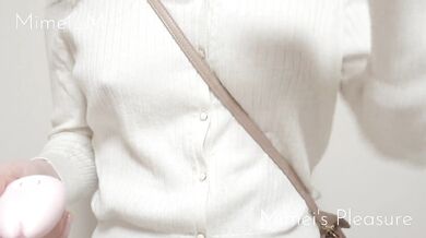 【着衣オナニー】ノーブラ外出で視線を集める変態パイスラ女子 人目に付かない場所でこっそり乳首＆クリイキ おもちゃの刺激に思わずエッチな喘ぎ声が漏れちゃう…！【個人撮影】