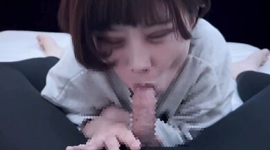 She wants sperm and gets excited by a shy, gobbling blowjob.