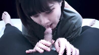 She gets excited while sniffing erotic cocks and snorting during a blowjob! Nose job Cum in mouth　