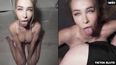 SHE MESSAGED US ON TIKTOK - Extra Tight Teen Loves Rough Doggy Fucking - Nata Gold