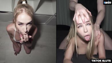 SHE MESSAGED US ON TIKTOK - Extra Tight Teen Loves Rough Doggy Fucking - Nata Gold