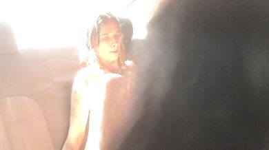lesbian sex in the car on the way home