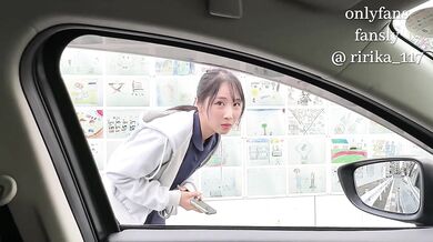Japanese Nurse picked up by a driver and served ahegao sex