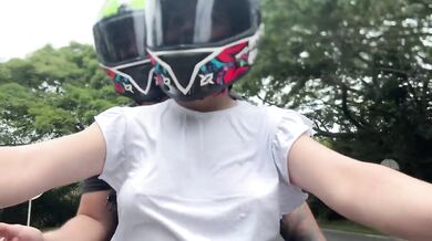 I Picked Up My Favorite Client From DIDI Without A Bra and Touch My Big Tits Again