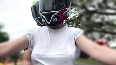 I Picked Up My Favorite Client From DIDI Without A Bra and Touch My Big Tits Again