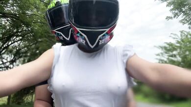 I Picked Up My Favorite Client From DIDI Without A Bra and Touch My Big Tits Again