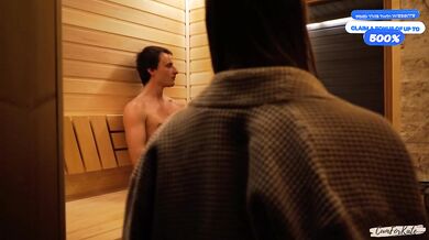 Sex with a hot stranger in a public sauna