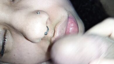 daddy cums on my giant lips, i love drinking milk for breakfast