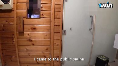 SAUNA ADVENTURE 3: Horny milf caught me fucking a stranger and wanted my cum too