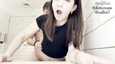 Public sex in the bathroom with a stranger at the mall- almost got caught