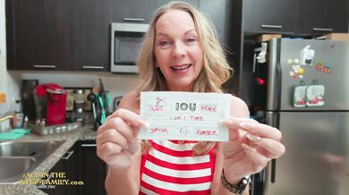 Mature MILF Stepmom Gets Lingerie and Facial - Kymber Leigh AITSF251228