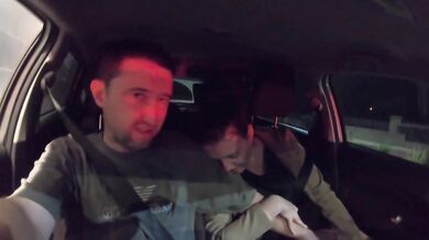 Getting take away after the new years party and fingering my girl in the drive through then getting my dick sucked on the way home before sex