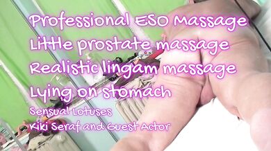 Professional ESO Massage  Little prostate massage  Realistic lingam massage  Lying on stomach
