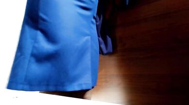 Curvy mature woman - video from a shopping mall fitting room