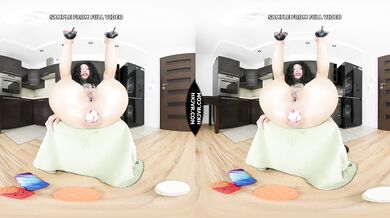 VR: Hotkinkyjo extreme insertions & prolapse in return of the anal shopping basket girl this time in 3D