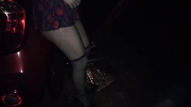 Slutty wife doing dogging with a stranger for the first time Full video