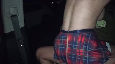 Slutty wife doing dogging with a stranger for the first time Full video
