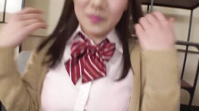 busty Japanese girl cumshot in mouth