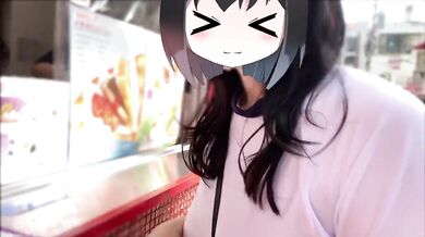 I went to Harajuku and wore gym clothes and bloomers with no bra, and ate crepes with toys on!