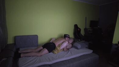 Stayed overnight at her best friend’s… she closed his eyes so he wouldn’t guess
