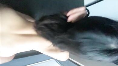 Asian Kitty Slave DRINKS MILK and gets FUCKED IN ALL HOLES - TWOSETDUET