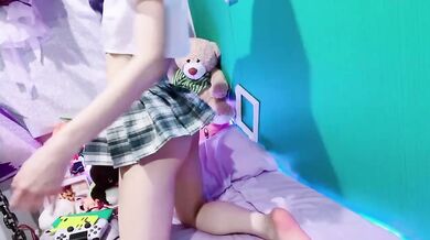 Secret masturbation, housemate don't be notice. with vibe too thick no enter