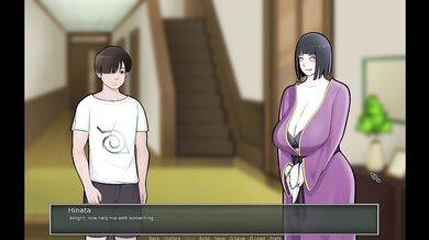 He Masturbated Thinking About His Landlady Hinata's Big Boobs After Showering with Her(18+) - Konoha Milfs Gameplay