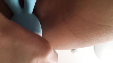 Edging dripping wet swollen Japanese pussy with toys till an intense orgasm