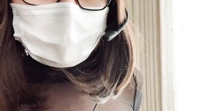 Secretly masturbation during a video meeting WFH. More goes on more concentrated on masturbating