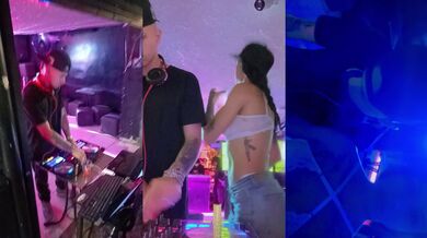 DJ.MELO EN VIVO CON UNA PUTA COLOMBIANA DISFRUTANDO EN LA DISCOTECA SEXY BAILE CON MODELO