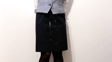 cum onto japanese office uniform