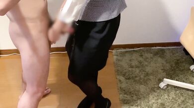 cum onto japanese office uniform