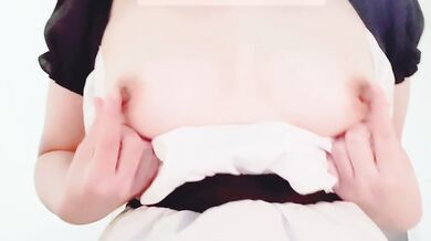 Maid's nipple masturbation