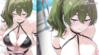 Frieren Beyond Journey's End Ubel Swim blow job hentai by eggxanime