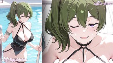 Frieren Beyond Journey's End Ubel Swim blow job hentai by eggxanime