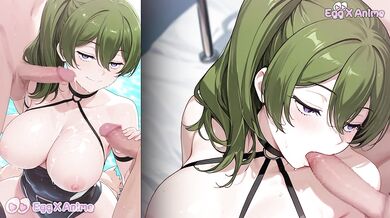 Frieren Beyond Journey's End Ubel Swim blow job hentai by eggxanime