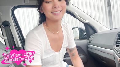 CamilaOnCam sucks her date in his car **Full video available on OF**