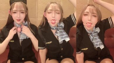 I was stimulated in a sensitive place and made naughty noises. Today, I imagined a cabin attendant.