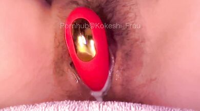 Inserting clit sucking vibe into my pussy and getting shaking orgasm. My pussy drip so much juice