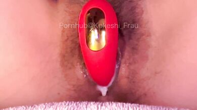 Inserting clit sucking vibe into my pussy and getting shaking orgasm. My pussy drip so much juice