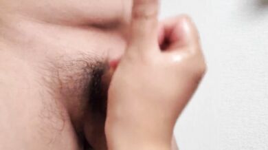 [M man fails to stop] Massive ejaculation with handjob as a reward for masturbation
