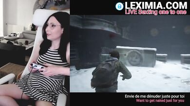 Asian big tits playing and cumming TLOU 2. Letsplay 3