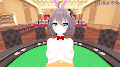 Natsuiro Matsuri (Bunny Girl) and I have intense sex in the casino. - Hololive VTuber POV Hentai
