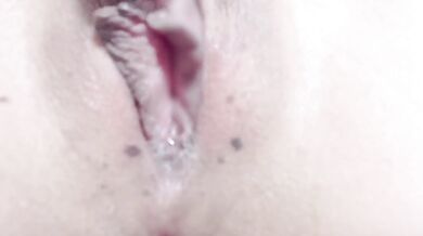 Dildo anal masturbation with the pussy wide open You can see the folds in the vagina cramping The in