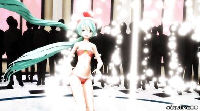 Hentai MMD - Christmas Miku 好き雪ポロリマジック (mikuline39)