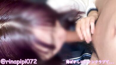 A very cute high school girl in school uniform giving a thick blowjob that was too good to be true..