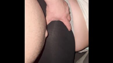 Slutty wife wearing yoga pants gets folded like a pretzel and fucked