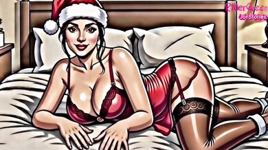 JOI sexy stepmother awaits you with her Christmas gift in her room