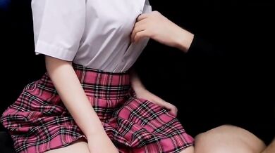INVITED A SHY JAPANESE SCHOOLGIRL HOME AND DECIDED TO TOUCH HER AND THEN MASCURATED